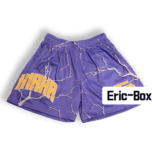 Lightning Purple Mesh Shorts