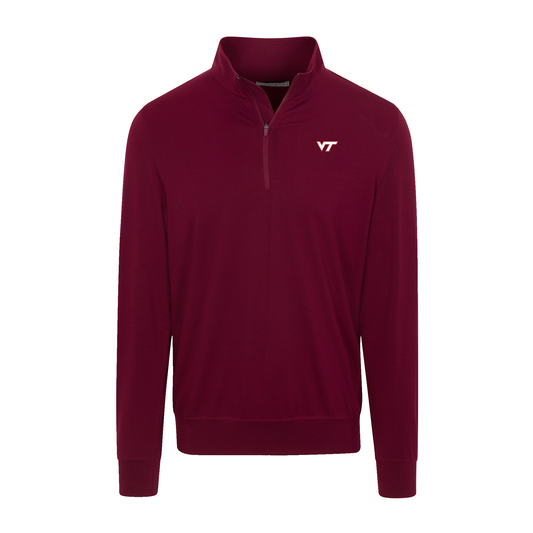 Virginia Tech Velocity Performance Quarter Zip Maroon