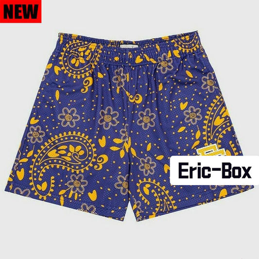 Purple Paisley Mesh Shorts
